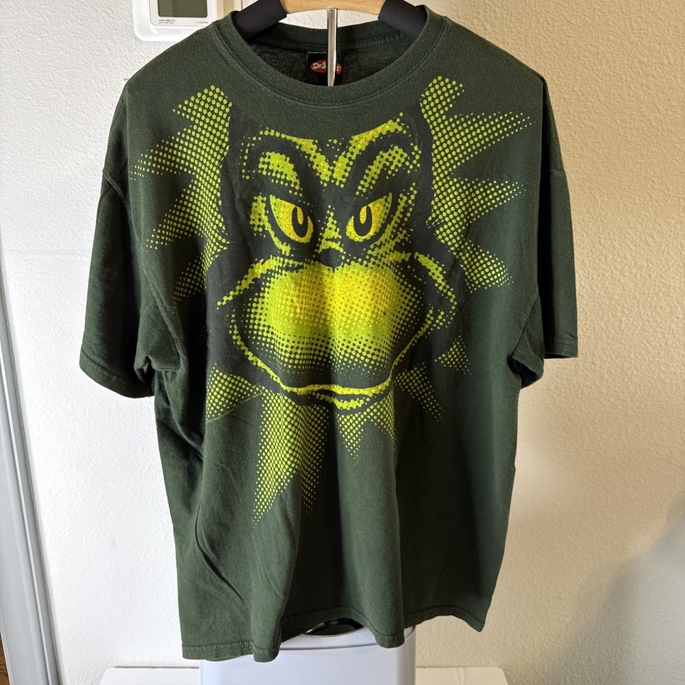 Y2K‎ Vintage 2001 Classic Dr. Seuss Mr. Grinch XL Lime Green T-shirt
